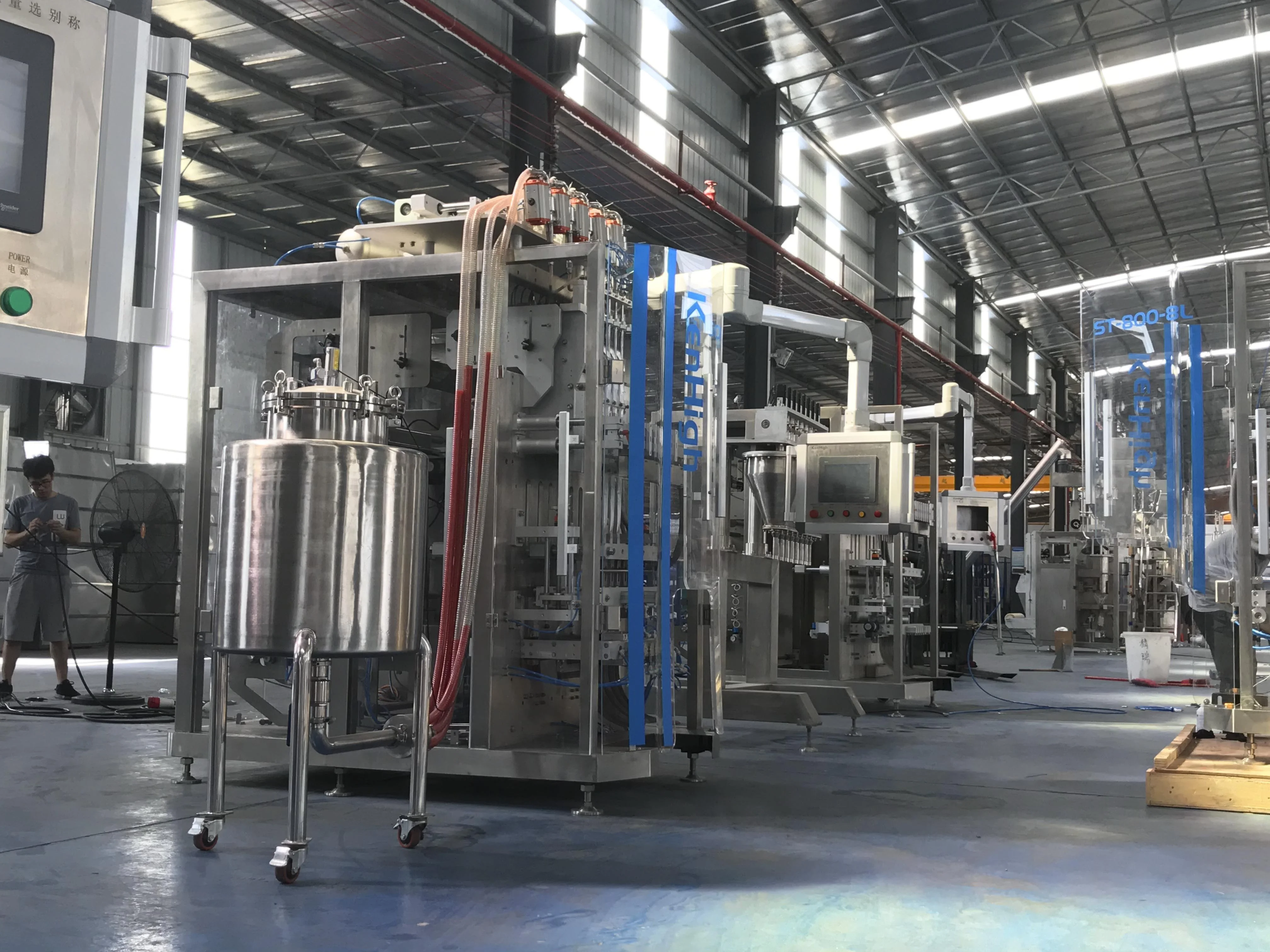 Factory Price 2-100ml Multi-lanes Stick Sachet BBQ Sauce Enzymes Mayonnaise Hand Sanitizier Packaging Machine