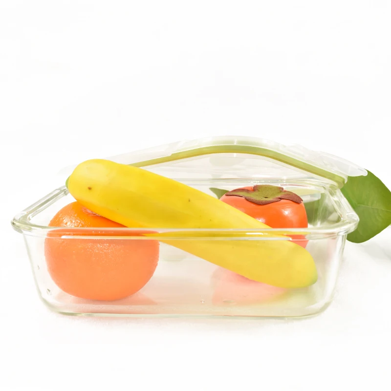 Lock Lid Tempered Glass Food Container For Microwave Oven Bowl Set Glass Kitchenware