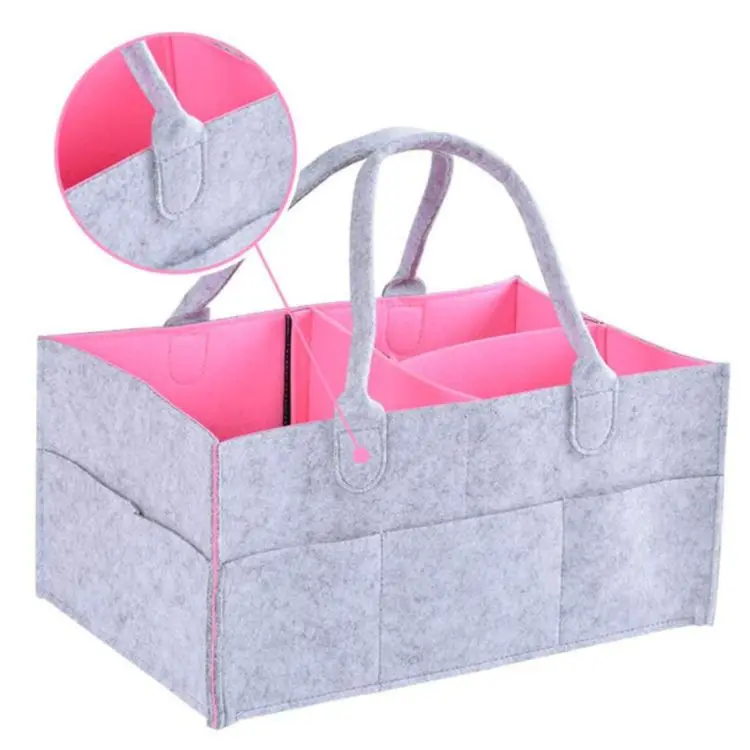 Качественный выбор, фетровая вместительная сумка для подгузников, портативная складная детская сумка, фетровая сумка для хранения подгузников