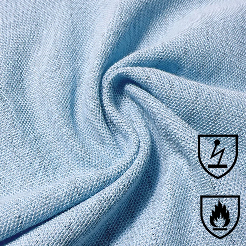 Knit Flame Retardant Anti Static Jersey Modacrylic Cotton Polo Price Micro Pique Mesh Fabric