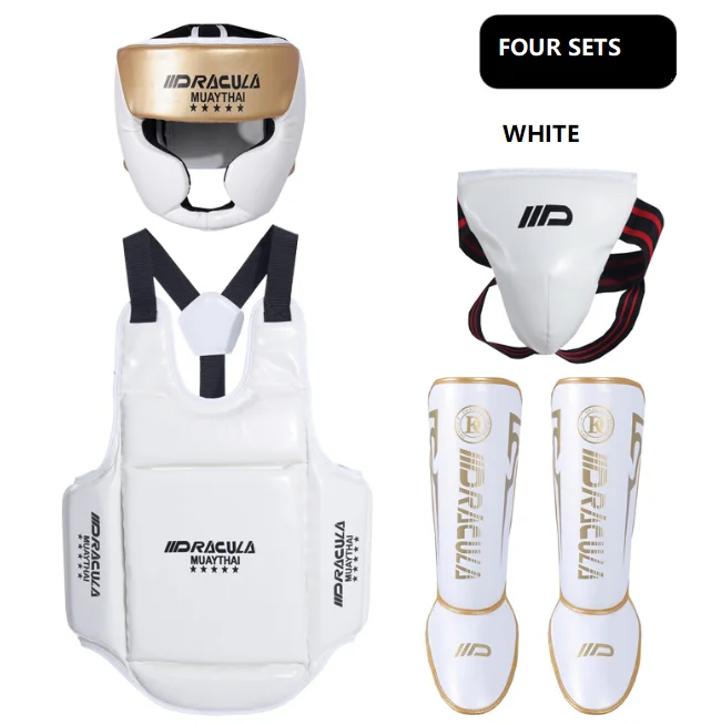 Adult and child boxing protective equipment with thickened chest protectors for Judo combat training