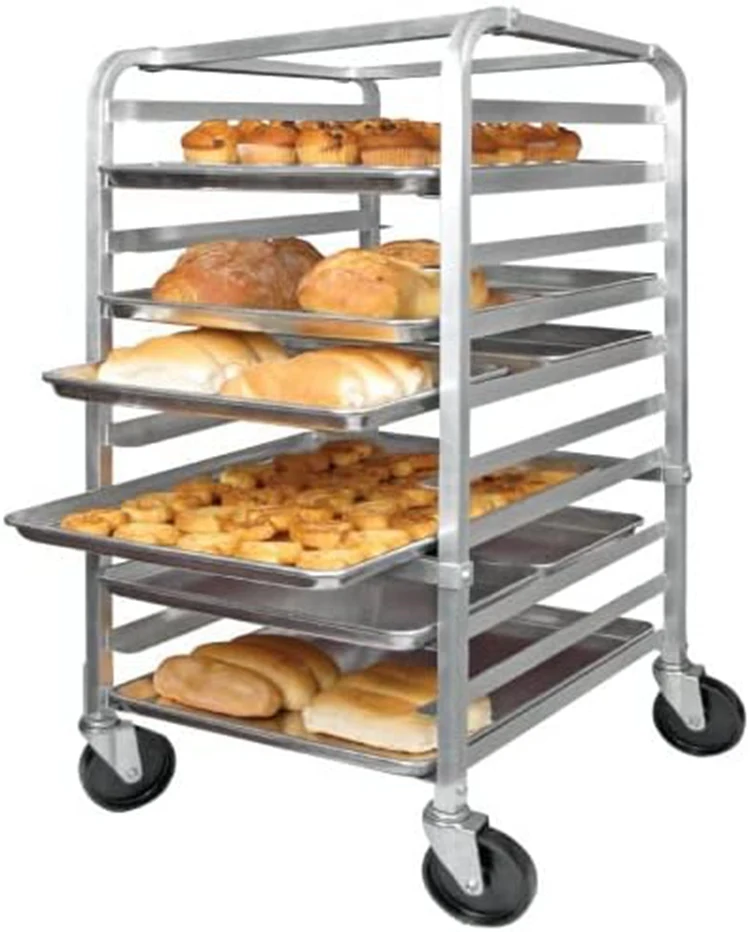 Factory customized stainless steel bakery trolley cart baking tray