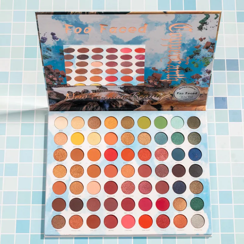 
OEM Hot Sale Cosmetics Wholesale 63 Color Shimmer and Shine Makeup Eyeshadow Palette Private Label Eye Shadow 