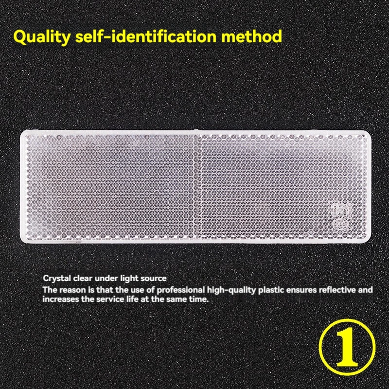 High Visibility Rectangular Highway Safety Truck Reflector Prismatic Adhesive Plastic Sheet with Printable Feature and Screws