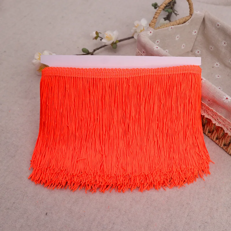 Cheap Price 53colors In stock 4inch Wide Fringe Trim Lace Polyester Fibre Tassel for Dress DIY Stage Show