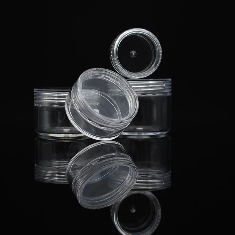 Wholesale Cosmetic Sample Container 30g 2.5g 3g 5g 10g 15g 20g Mini Travel Size Plastic Cosmetic Cream Pot Jar With Colored Lid