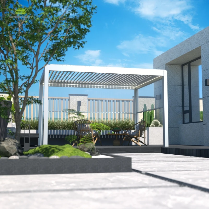 Recyclable resources durable blades outdoor blinds rain shades aluminum pergola