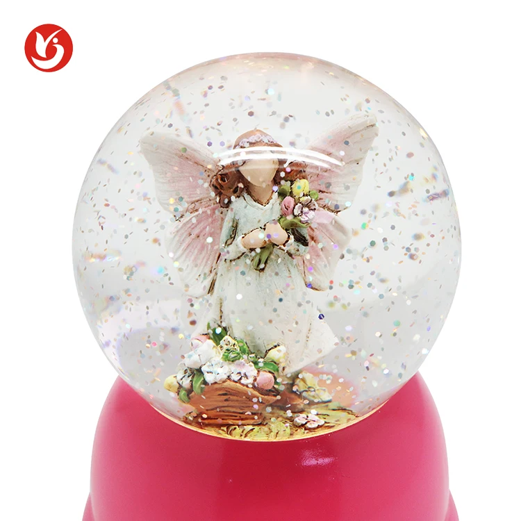 Custom Plastic Decoration Led Lantern Popular Give A Little Girl Or Girlfriend Crystal Ball Fairy Snow Globe