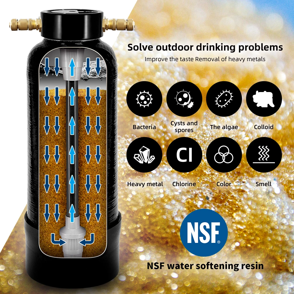 NSF Ion Exchange Resin Whole House Water Filter And Softeners Remove Hardness Cation Exchange Water Softener Sand Filter