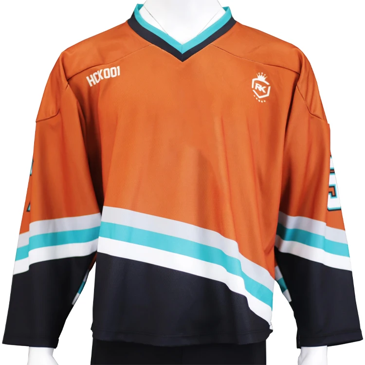 100 Polyester OEM Customized   Professional Design Ice Hockey Jersey  Unisex Wear