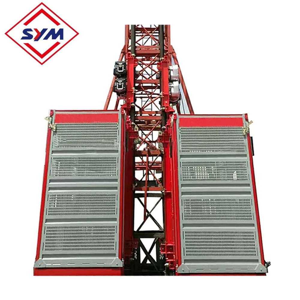SC200 Construction Elevator with Landing Pad