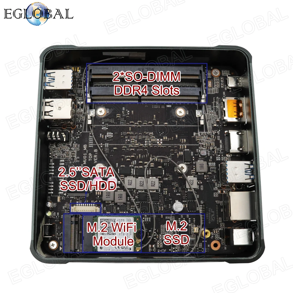 EGLOBAL I5 CPU fan desktops pc with i5 8265u processor memory ddr4