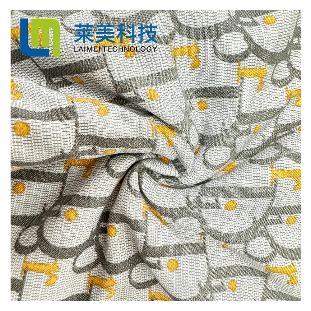 Fashion English Alphabet Washed Cotton Polyester Disperse Printing Home Textile Bedding Fabric
