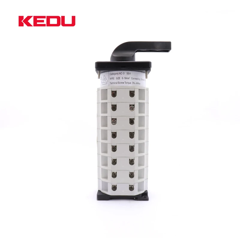  KEDU ZH-20 0-1-2 80A 3-позиционный поворотный кулачковый переключатель с CQC VDE UL CE 8 напольный