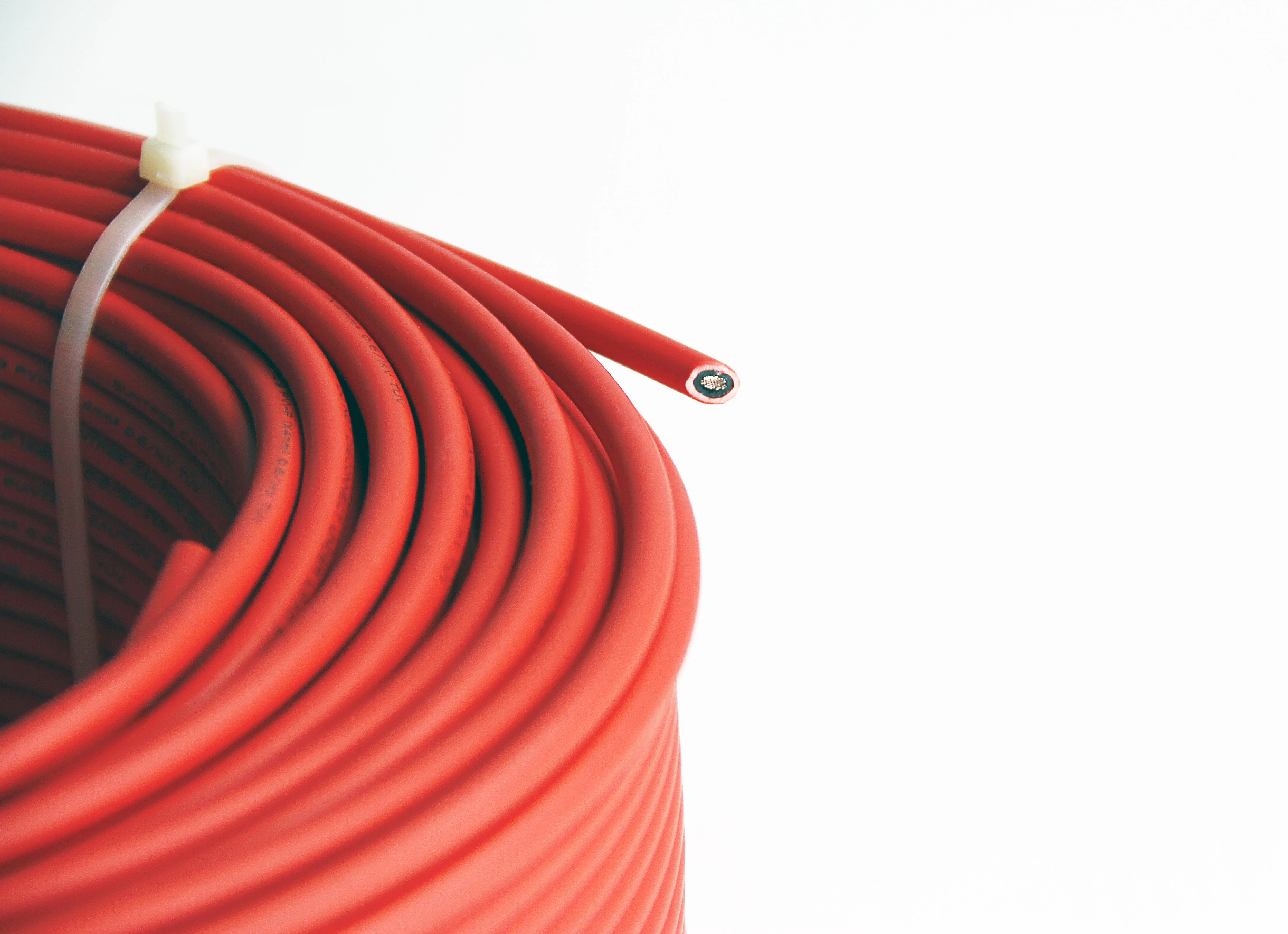 TUV Approval 2 Core Double DC Solar Cable Core 4.0mm2  DC Solar Cable 2.6mm power cable wire electric