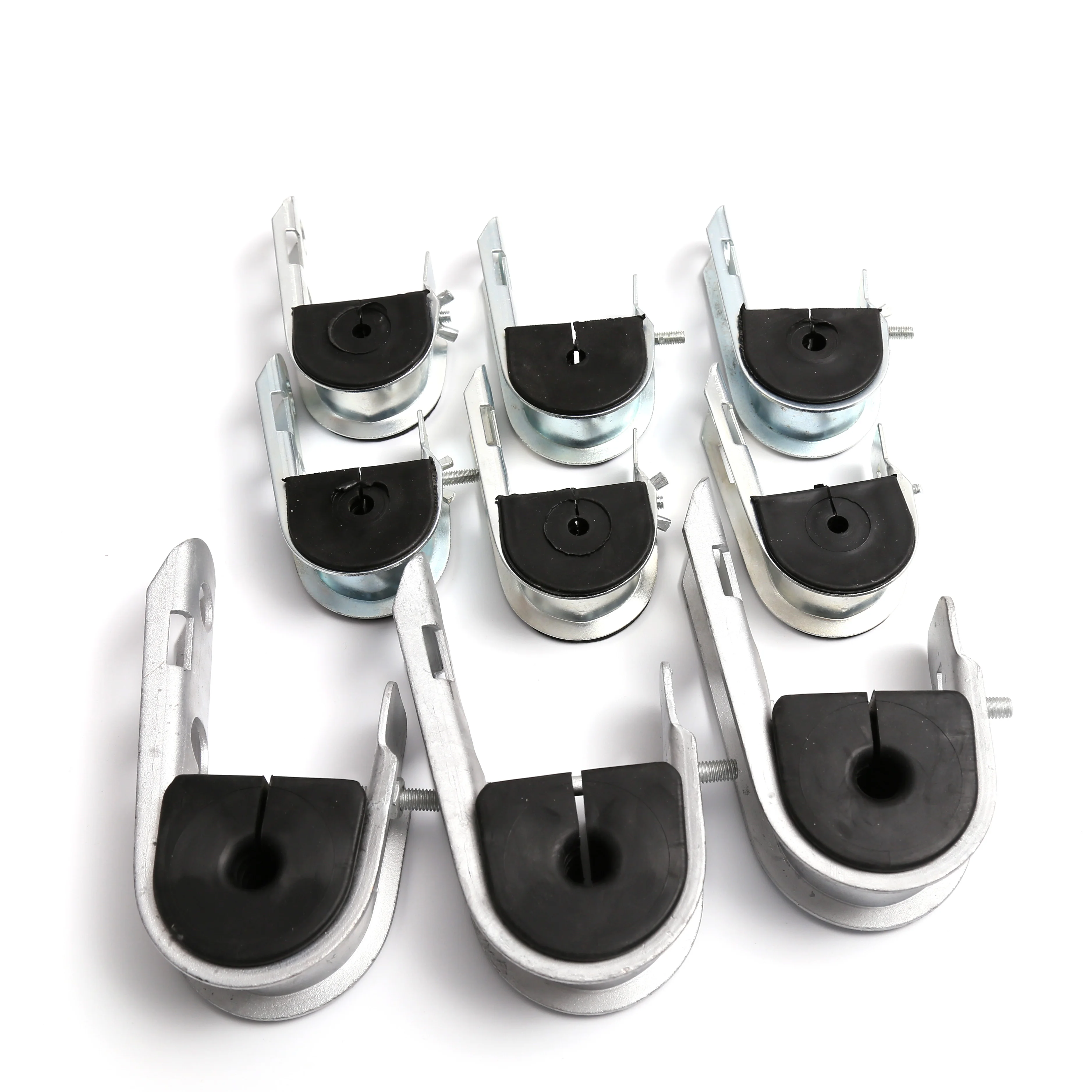 ADSS electrical fiber optic cable suspension cable clamp j type hook with rubber washer