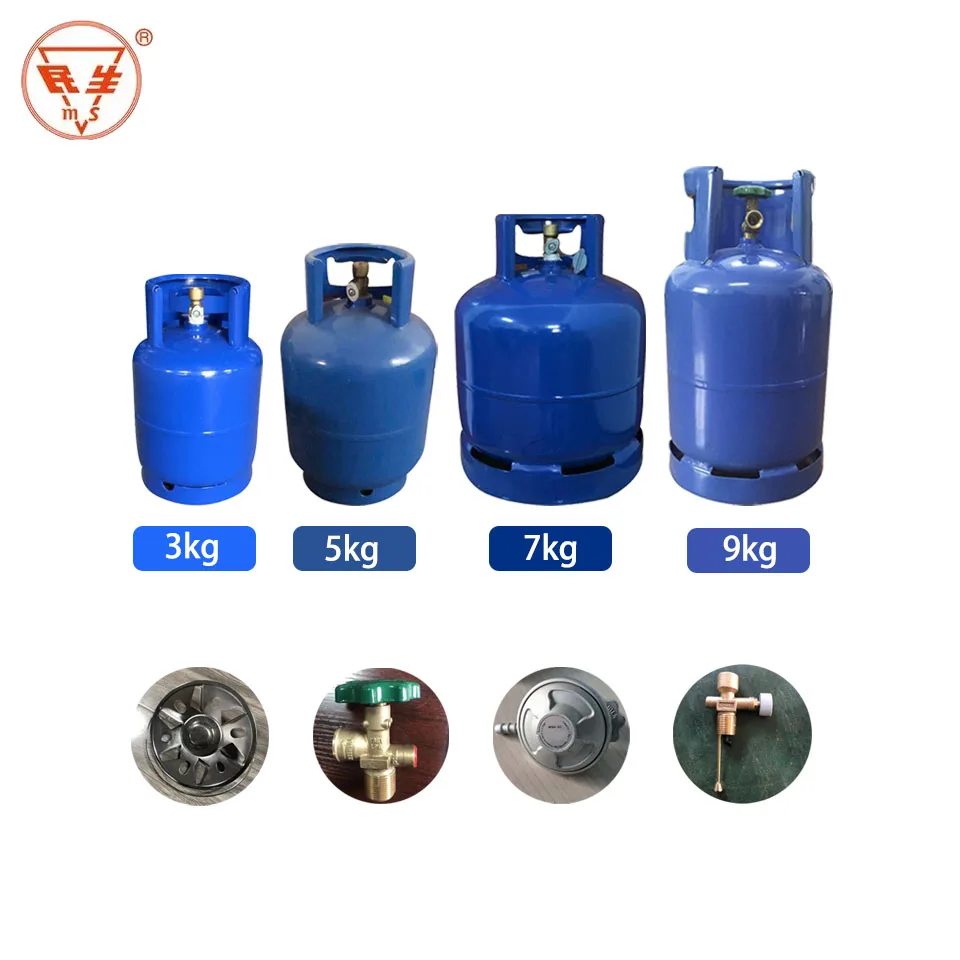 Рынок Южной Африки высокое качество 3 кг/5 кг/7 кг/9 кг газовый баллон LPG многоразовый воздушный цилиндр по низкой цене