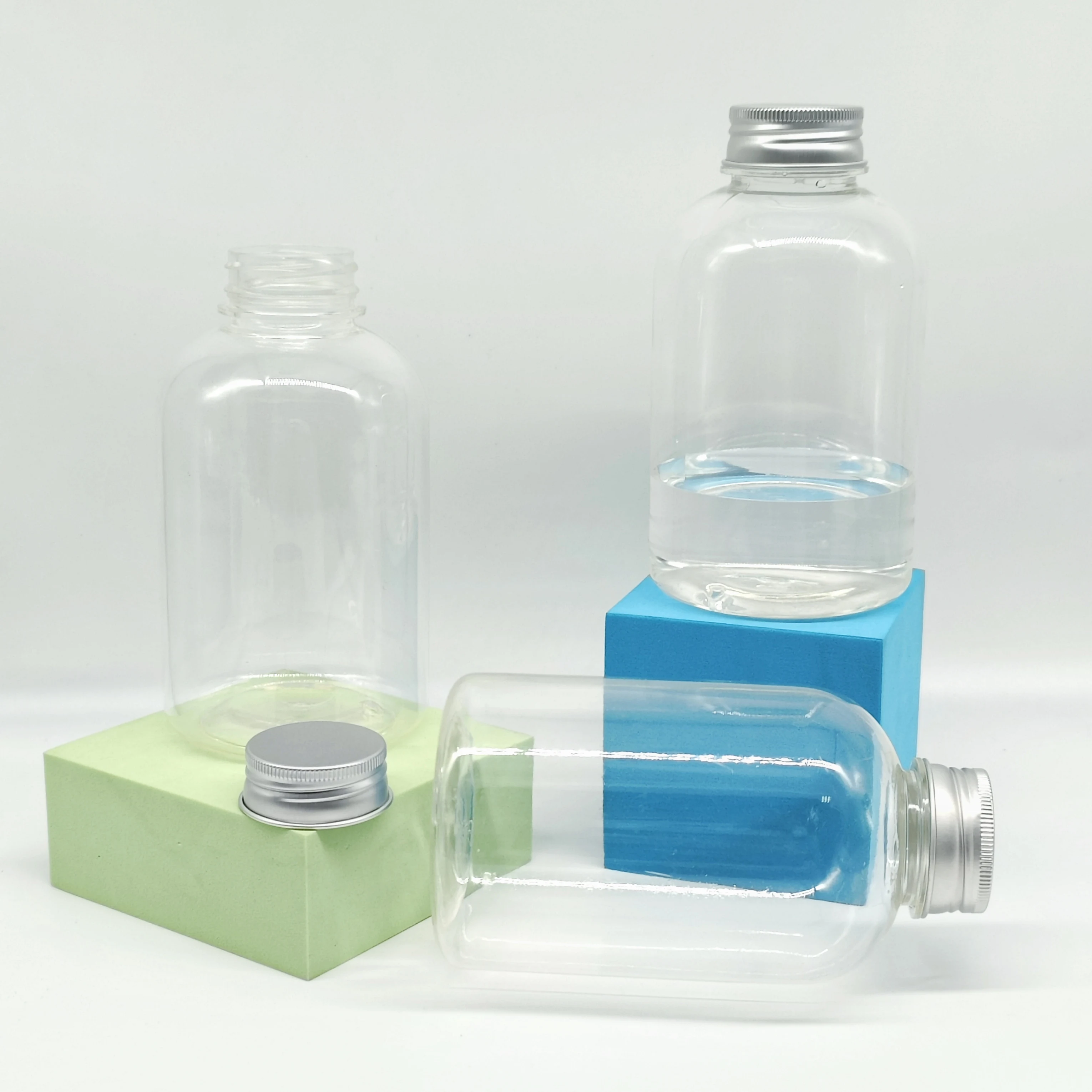 empty plastic bottle for juice 250 ml PLA Biodegradable Plastic Juice Bottles Cold Press Soft Drink Bottle