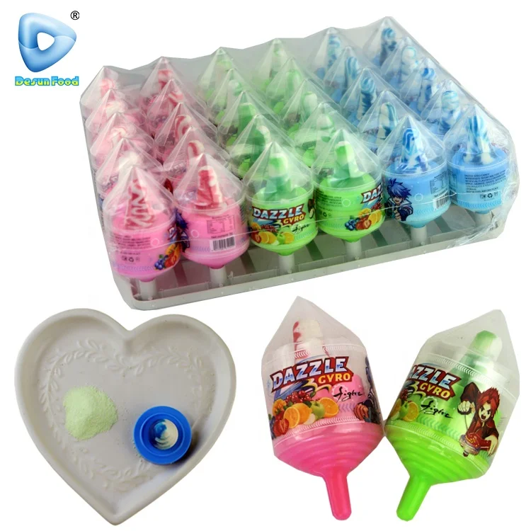 Вращающаяся Гироскопическая игрушка фруктовые ароматы жесткий леденец конфеты с кислым