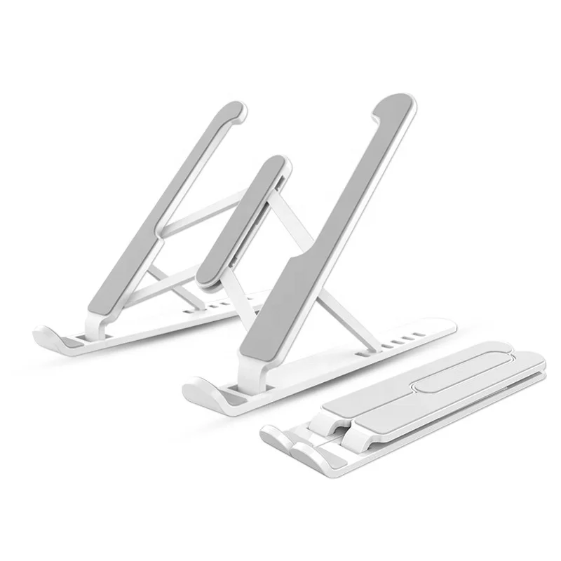 Foldable ABS Plastic Aluminium Notebook Laptop Stand Display Adjustable Portable Computer Stand Riser Holder Support