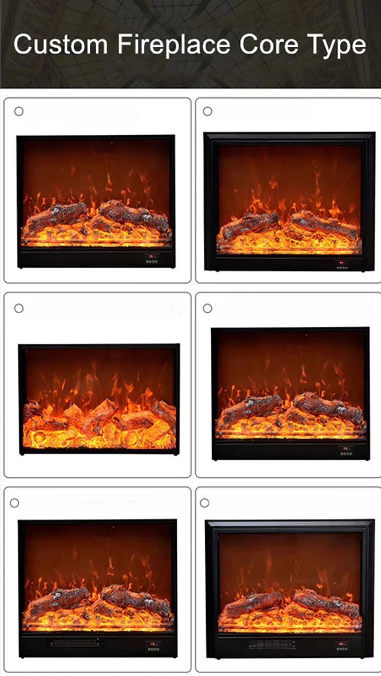 1930s can be customized ivory removable home simple TV cabinet fireplace decorative flame heating electric frieplace