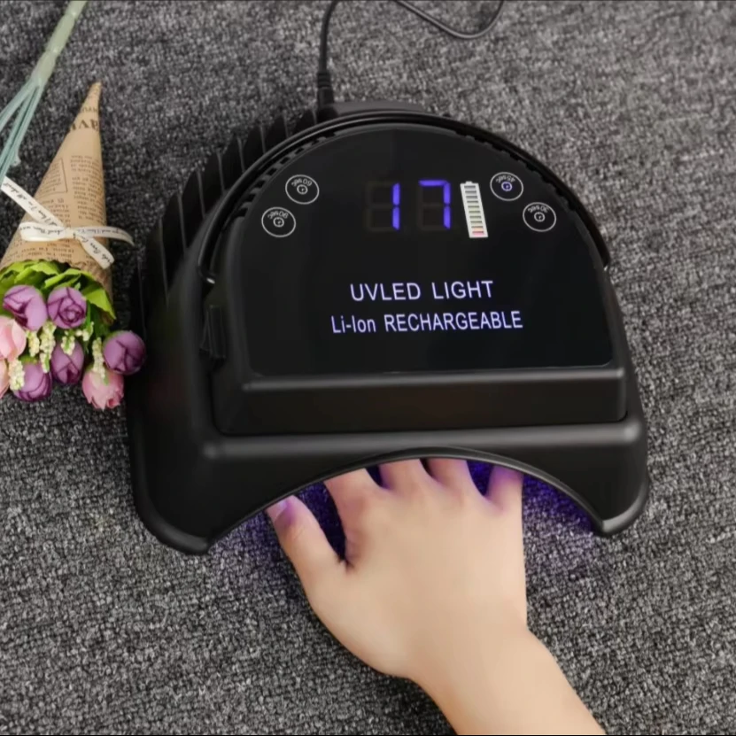 Home Cordless Rechargeable UV Led Nail Lamp Fast Curing Nail Dryer 64W Professional Portable UV Nail Lamp