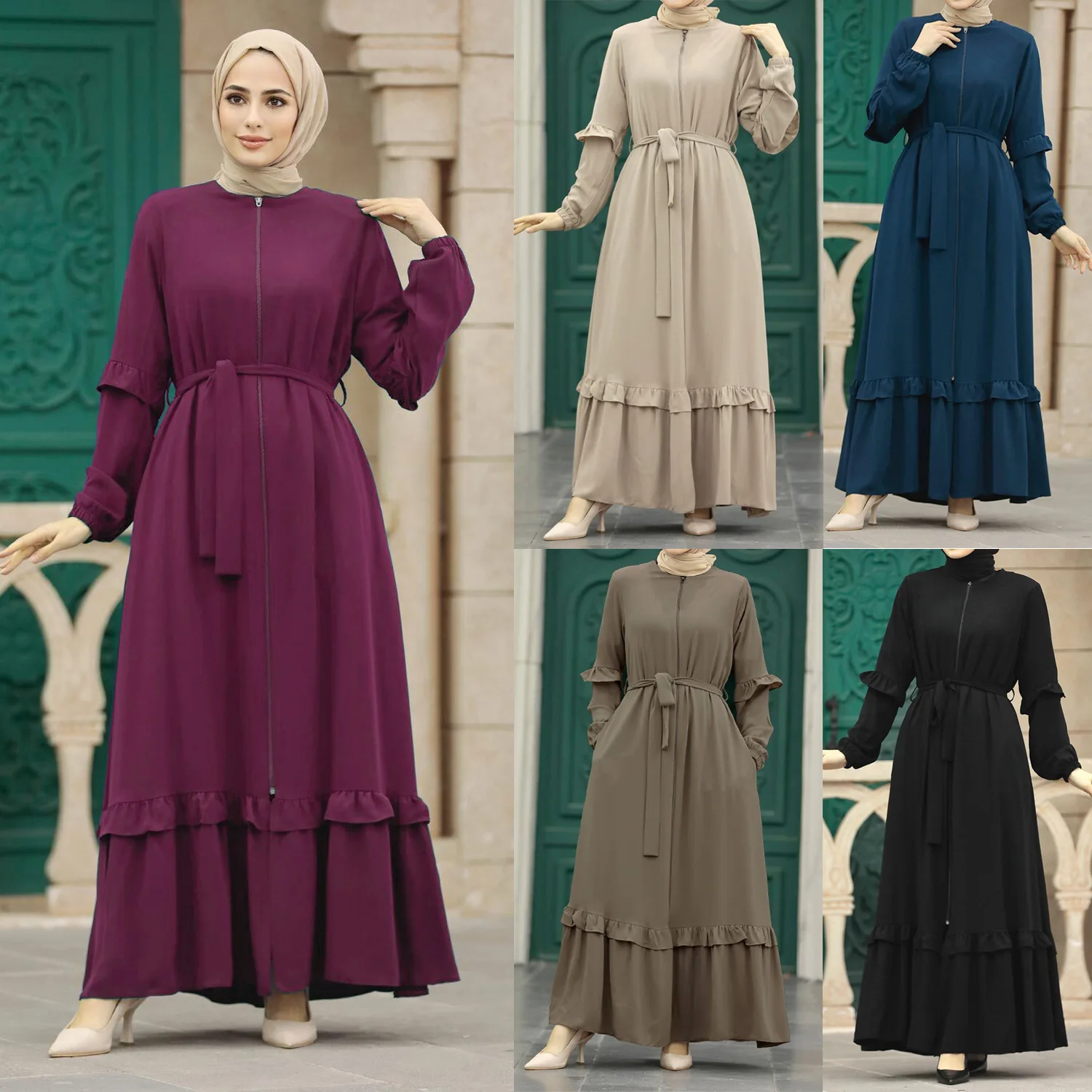 plus size dress custom jilbab women muslim dress dubai fashion islamic clothing indonesia kaftan robe muslim long abaya women