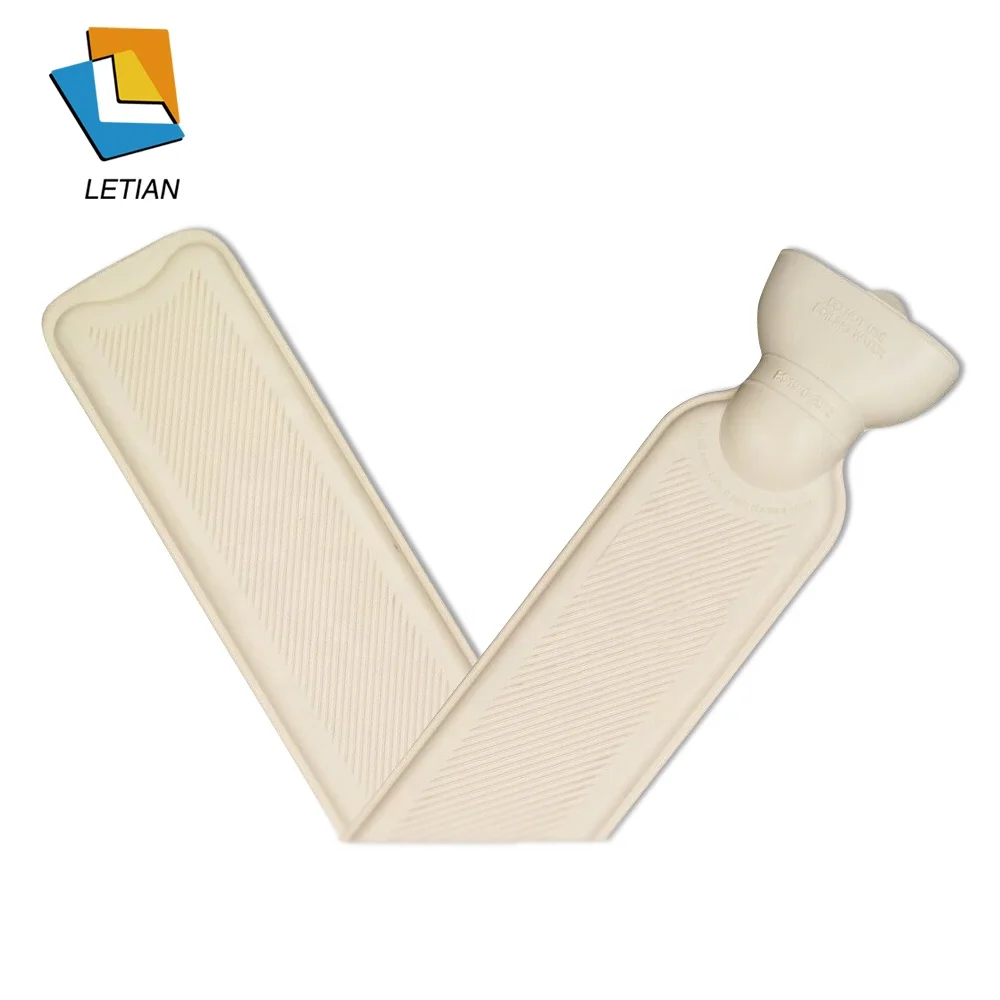 2000ml long hot water bag with coral fleece customized design