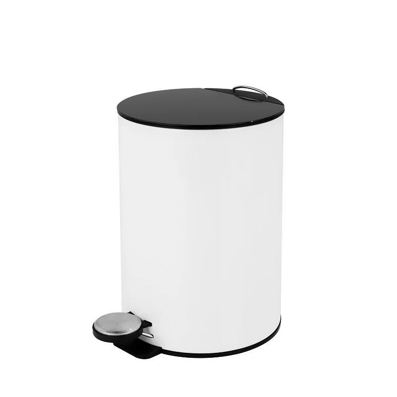 Stainless steel trash bin ABS thin cover soft closing pedal bin dustbin bathroom kitchen use Durable