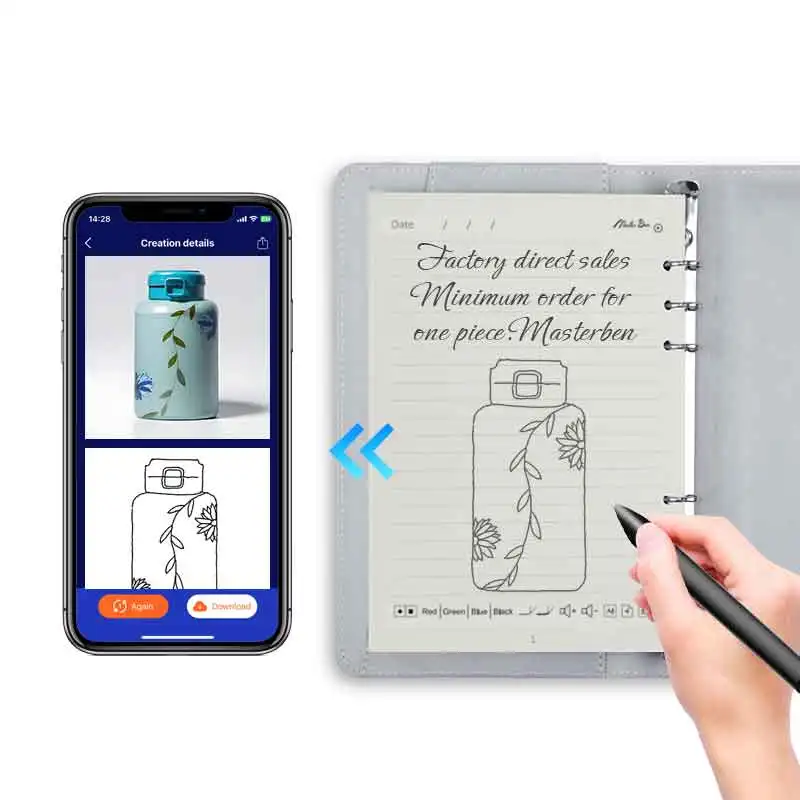 Factory Price Draw AI Generates Effect Pictures Notebooks For Designers And Office Write Smart Notebook Smart Pen With App