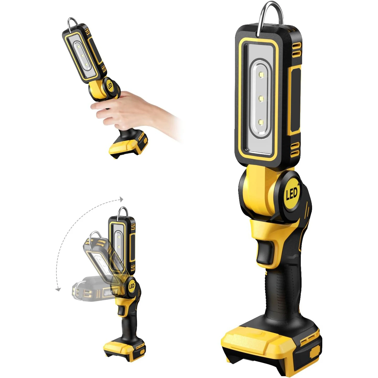 LED Work Light for DEWALT 20V Battery, Two Levels Adjustable Up to 1000 Lumens , 90 Degree Rotating Wide-angle Lighting