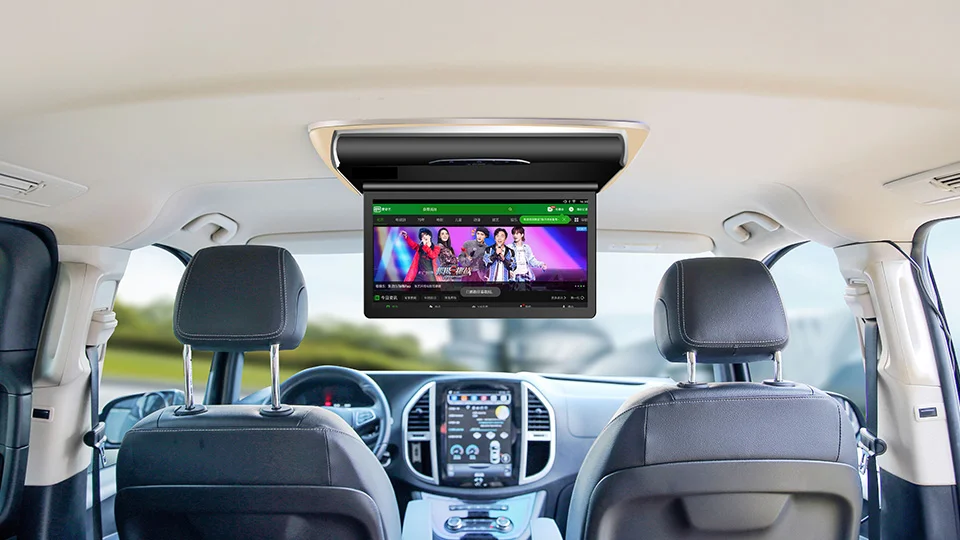 8K HD 13.3inch Android 9.0 system car rear seat entertainment system full screen roof monitor