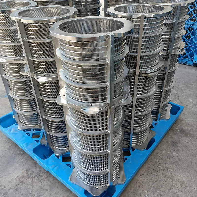 stainless steel screw press manure separator wedge wire slotted screen filter drum