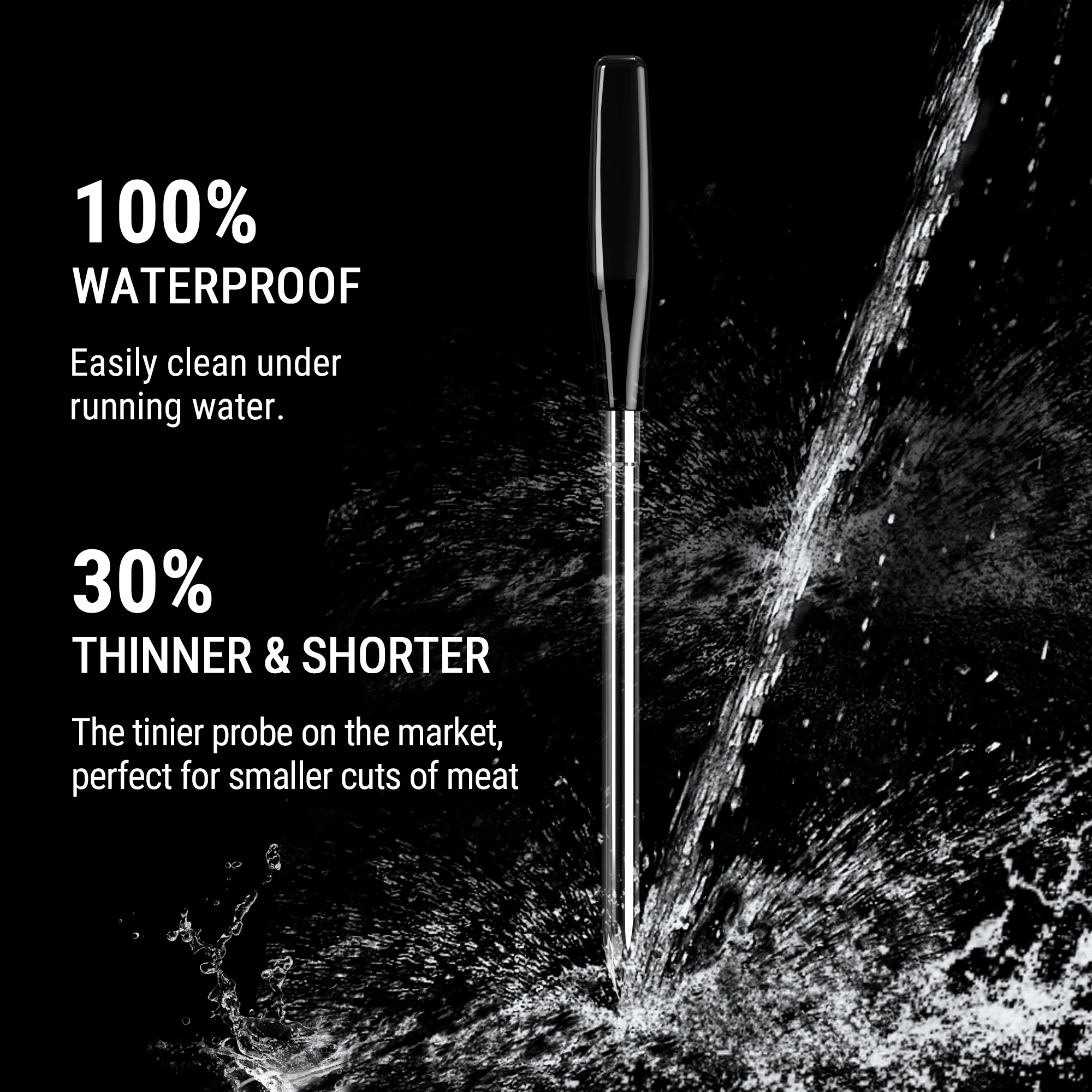 Wireless Digital Meat Thermometer with 1 Probe 2 Sensor Meat 600FT Remote Range Cooking Food Thermometer