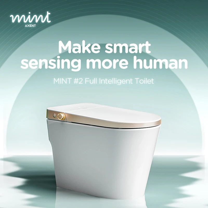 AXENT MINT Hot Sale Automatic Sanitary Ware Items Ceramic Bowl Black Bathroom Wc Intelligent Smart Bidet Toilet