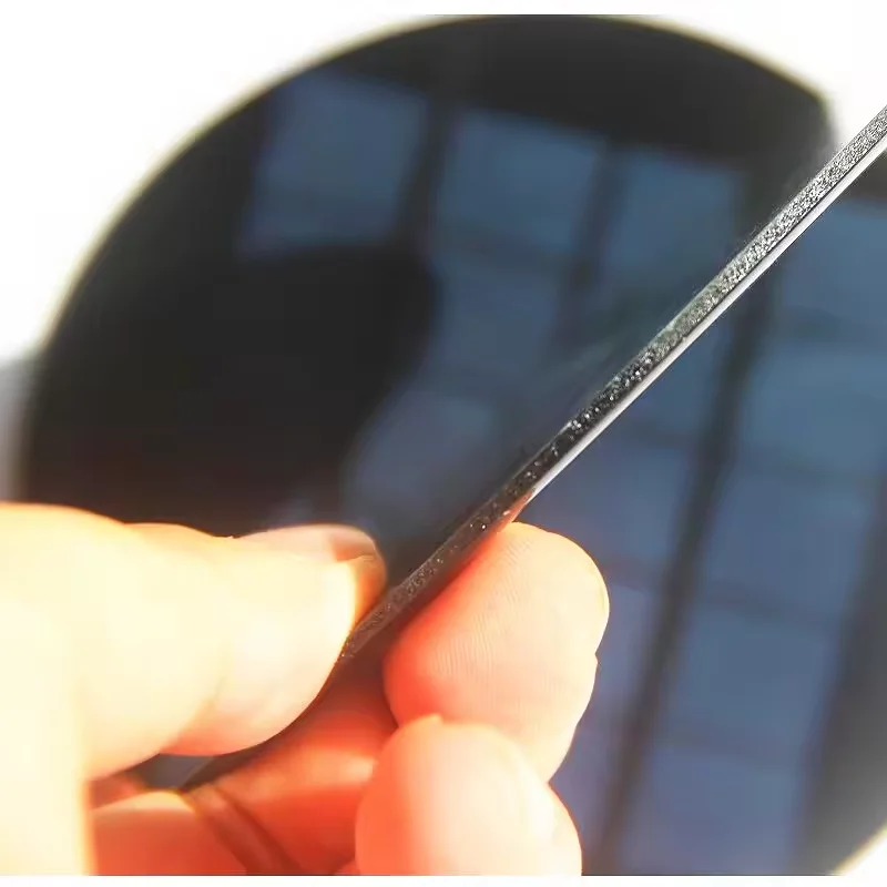 BUHESHUI 1.1W 5V Solar Panel Charr Polycrystalline Silicon Round Diameter 120MM for 3.7V Battery Light Solar Cells