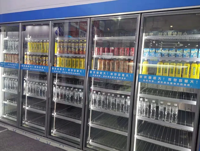 Коммерческая холодильная камера/глубокая морозильная камера/стеклянная дверь холодильная камера для супермаркета