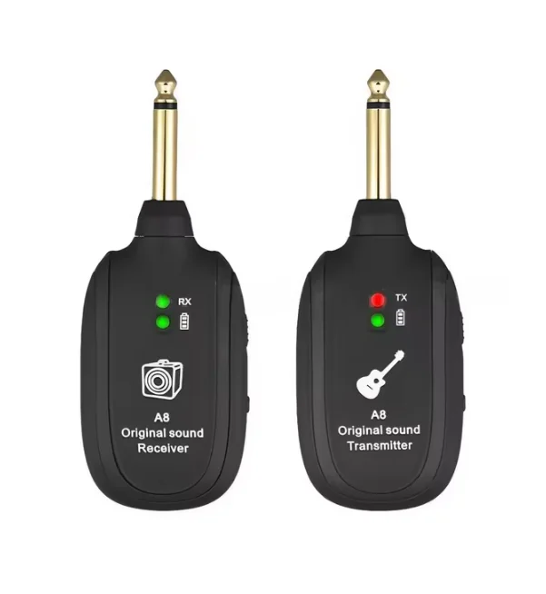 Musical Instrument Accessories UHF Guitar Wireless System Transmitter Receiver Built-in Rechargeable Wireless Guitar Transmitter