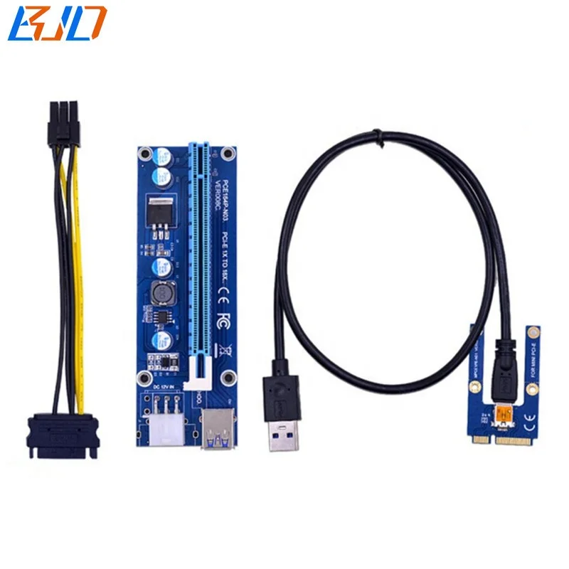 Переходник PCI-E 16X на X1 Mini PCIe MPCIe GPU для видеокарты 0 6 м USB-кабель в