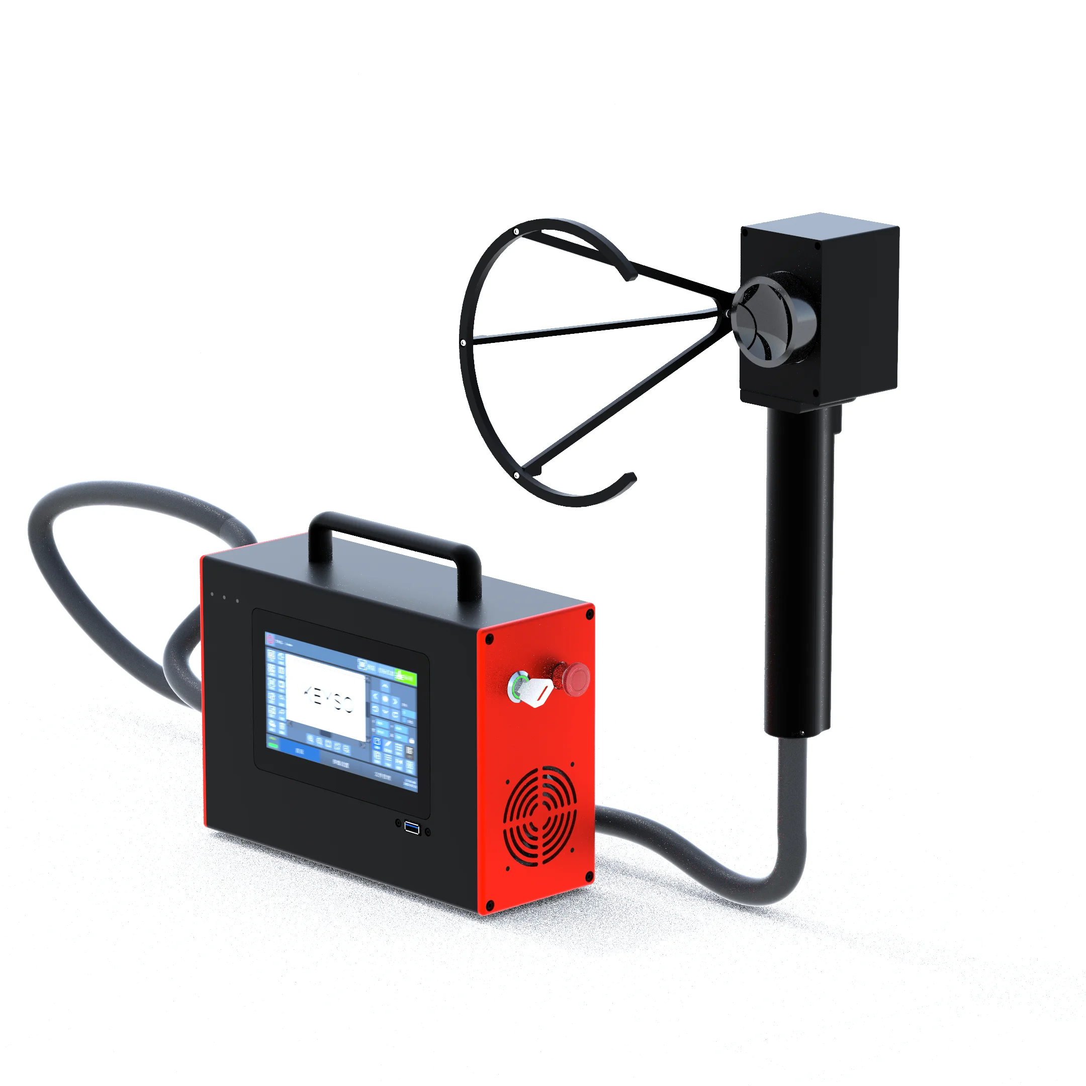 KP20 20W Portable Fiber Laser Marking Machine Galvo Brand Laser Cleaning Hand Tool Brand New Condition