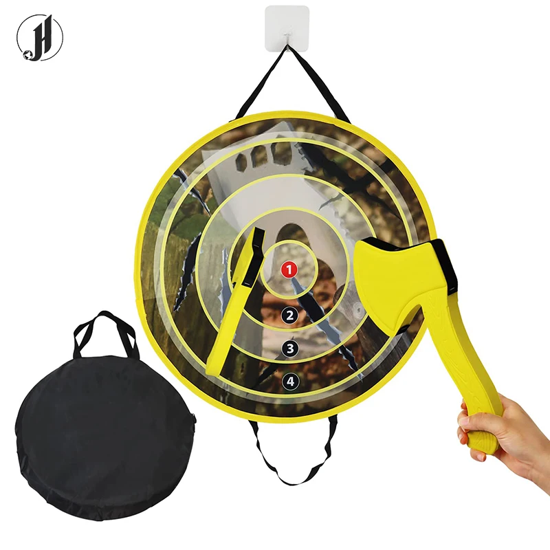 HJ foam safety axe dart board set shooting sticky dart games throwing target games for kids and adults