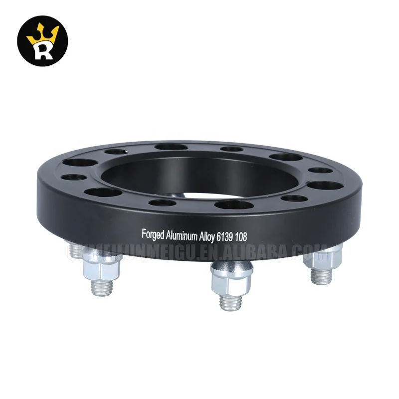 
6x6.5' PCD 6x139.7 CB 108MM Thickness 25mm 12X1.5 Forged Alloy T6 6061 Car Wheel Spacer 