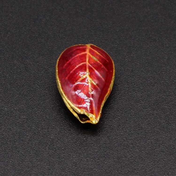 jincan traditional high temperature enamel mechanism Silver blue antique jewelry accessories back cloud bead cloisonne 17*11 sma