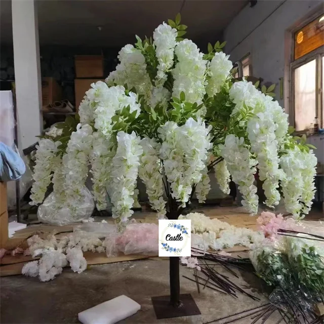 F-C0336 Pink tree purple artificial tree purple cherry blossom artificial red flowers tree