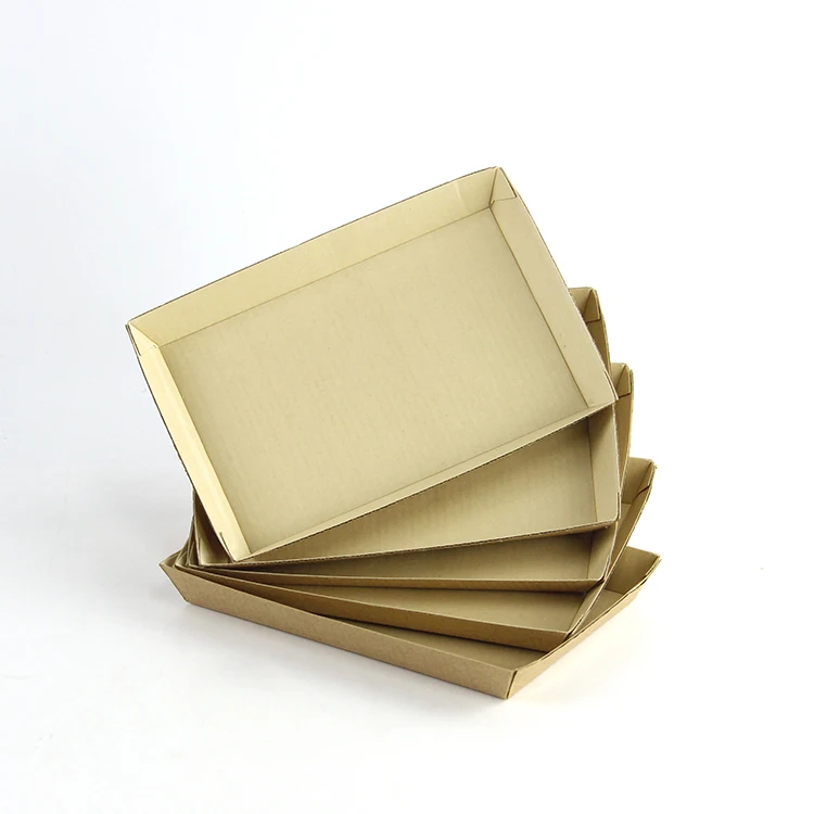 Manufactured E flute corrugated kraft paper food tray