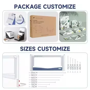 Sustainable Children Playpen Solid Wooden Baby Toddler Play Activity Center with Mat High Quality Wooden Playpen