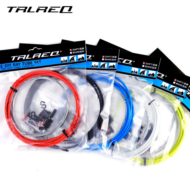 TRLREQ universal shift brake hose bike accessories PVC bicycle shift cable sets tear resistant bicycle brake cable sets