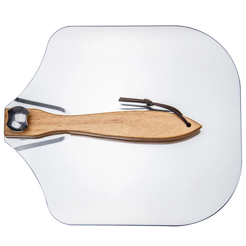 Foldable Long Handle Metal Pizza Spatula set 12inch Heavy duty Aluminum Pizza Peel with Rocker Cutter