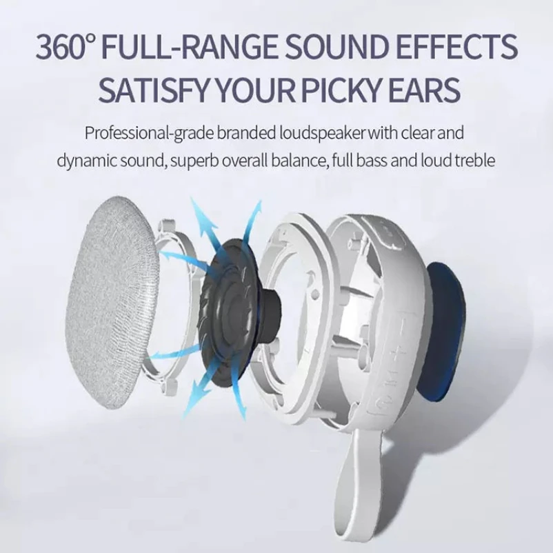 Tws Function Fabric Magnetic Wireless Speaker Waterproof Outdoor Mini Portable Bluetooth Speakers