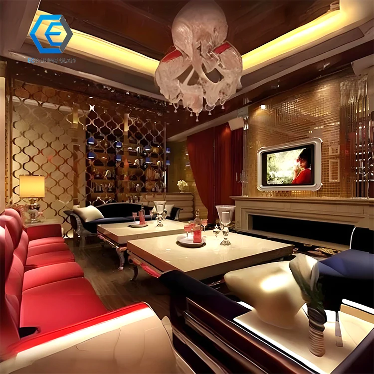 Clear Silver Copper Free Beveled Bathroom Mosaic Antique Decorative Mirror